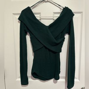 Free People Gorgeous Green Sweater size S.
